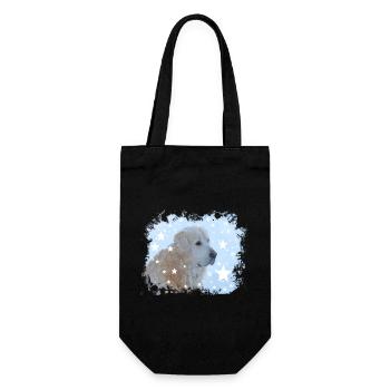 Retriever, Golden Retriever, Dog, Christmas, - Gift Bag for Bottles - black - Front