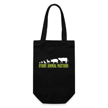 Animal lover saying every animal matters - Gift Bag for Bottles - black - Front