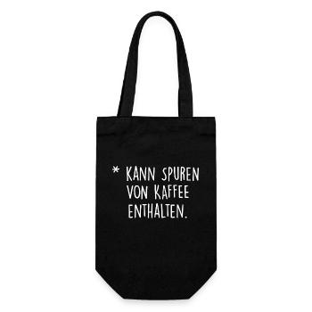 Kann Spuren von Kaffee enthalten - Geschenkbeutel für Flaschen - Schwarz - Vorne