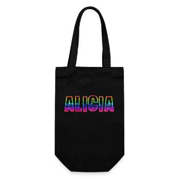 alicia rs regenbogen - Geschenkbeutel für Flaschen - Schwarz - Vorne