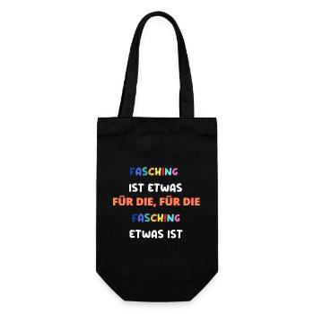 Faschingsmotto Farbenfrohe Freundschaft - Geschenkbeutel für Flaschen - Schwarz - Vorne