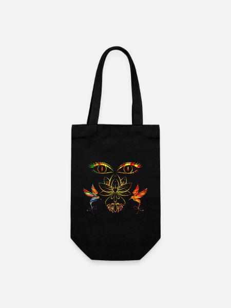 Visage zen - Sac à bouteille - noir