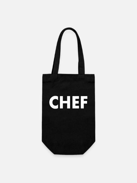 Chef - Geschenkbeutel für Flaschen - Schwarz