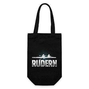 Rudern Ruderer Ruderboot - Geschenkbeutel für Flaschen - Schwarz - Vorne