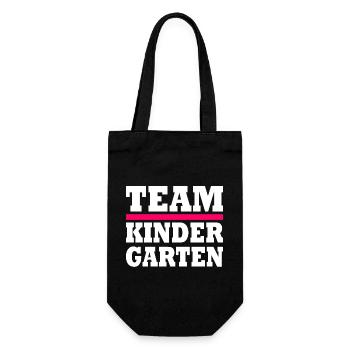 Team kindergarten - Geschenkbeutel für Flaschen - Schwarz - Vorne