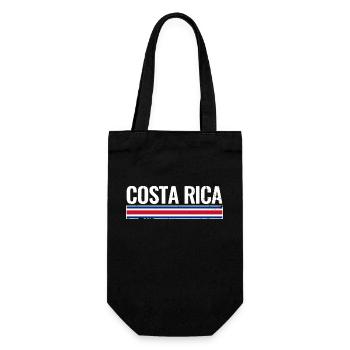 Costa Rica Costa-Ricanische Flagge Costa Ricaner - Geschenkbeutel für Flaschen - Schwarz - Vorne