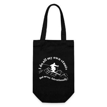 I do all my own stunts - Geschenkbeutel für Flaschen - Schwarz - Vorne