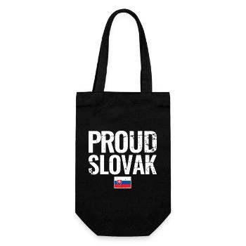 Proud Slovak Slowakei Slowakische Flagge Slowake - Geschenkbeutel für Flaschen - Schwarz - Vorne
