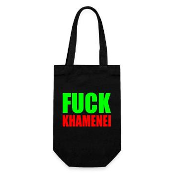 Fuck khamenei Chamenei - iran - Geschenkbeutel für Flaschen - Schwarz - Vorne