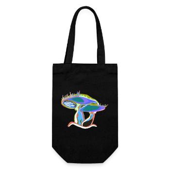Colorful mushroom dream - Gift Bag for Bottles - black - Front