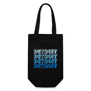 Detroit Gradient Word Sequence - Gift Bag for Bottles - black - Front