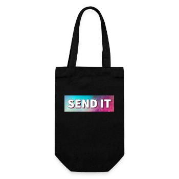 SEND IT Boxlogo - Geschenkbeutel für Flaschen - Schwarz - Vorne