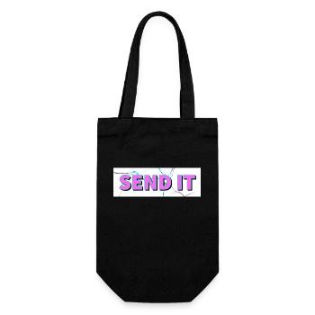 SEND IT Boxlogo - Geschenkbeutel für Flaschen - Schwarz - Vorne