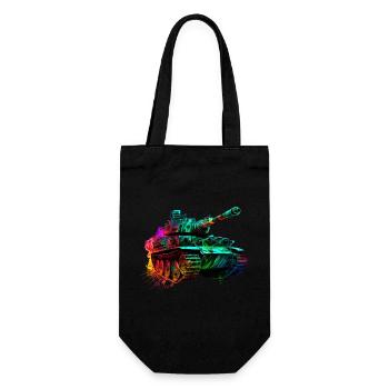 Char de combat principal cool: puissance et force en néon - Sac à bouteille - noir - Devant