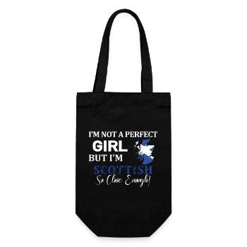 Im not a perfect girl but Im Scottish - Gift Bag for Bottles - black - Front