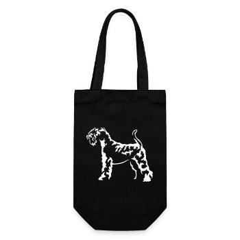 Kerry Blue Terrier "Black Edition" - Geschenkbeutel für Flaschen - Schwarz - Vorne