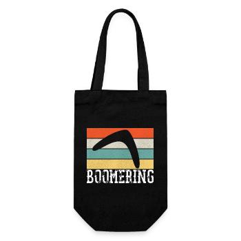 Boomerang Vintage Retro - Gift Bag for Bottles - black - Front
