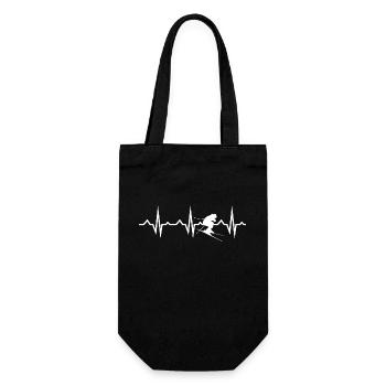 Skiing skiing ski motif for skiers - Gift Bag for Bottles - black - Front