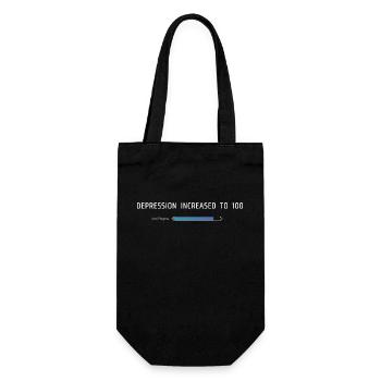Depression Increased To 100 - Gift Bag for Bottles - black - Front