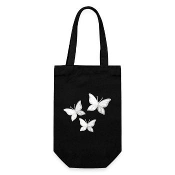 butterfly; Butterfly - Gift Bag for Bottles - black - Front