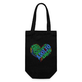 t-shirt Adolfo heart word cloud t-shirt - Gift Bag for Bottles - black - Front