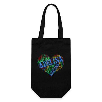 Adelina coeur coeur nuage t-shirt cadeau t-shirt - Sac à bouteille - noir - Devant