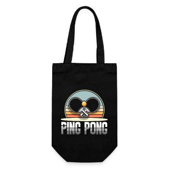 Table Tennis Ping Pong - Gift Bag for Bottles - black - Front
