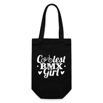 BMX Mädchen - Geschenkbeutel für Flaschen - Schwarz - Vorne