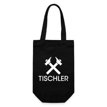 Werkzeuge Tischler Symbol Logo icon Betrieb Hammer - Geschenkbeutel für Flaschen - Schwarz - Vorne