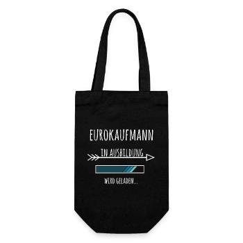 Eurokaufmann Ausbildung Beruf - Geschenkbeutel für Flaschen - Schwarz - Vorne