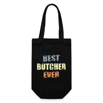 Bester Metzger aller Zeiten - Geschenkbeutel für Flaschen - Schwarz - Vorne