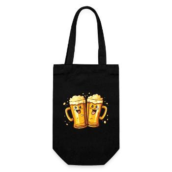 Chopes à bière drôles Rire Bière Boire de l’alcool Humour - Sac à bouteille - noir - Devant