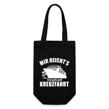 Mir reicht's, ich geh auf Kreuzfahrt - Geschenkbeutel für Flaschen - Schwarz - Vorne