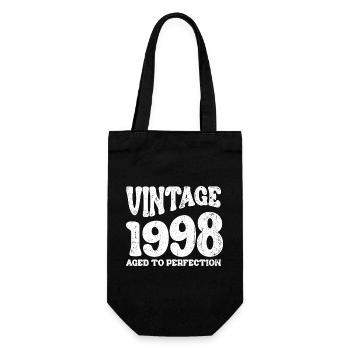 Vintage 1998 Aged to Perfection - Gift Bag for Bottles - black - Front
