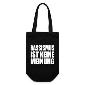 rassismus ist kein meinung - Geschenkbeutel für Flaschen - Schwarz - Vorne