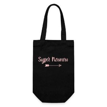 Super Nanny Rose Gold - Nanny Gift - Gift Bag for Bottles - black - Front