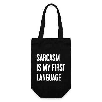 Sarcasm Pro - Gift Bag for Bottles - black - Front