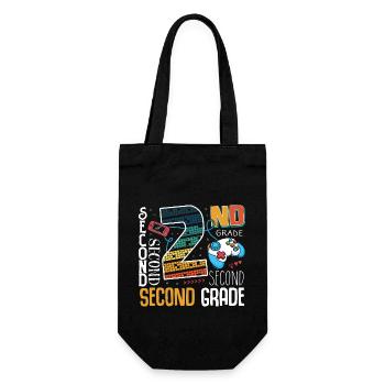 2nd Grade Gaming Schoolchild - Gift Bag for Bottles - black - Front