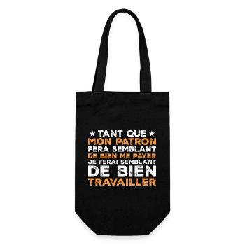 Quote Work Colleague Humor - Gift Bag for Bottles - black - Front