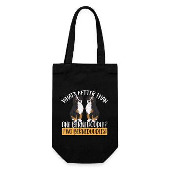 Bernedoodle Dog - Gift Bag for Bottles - black - Front
