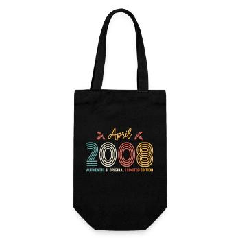 Avril 2008 anniversaire Avril 2008 rétro - Sac à bouteille - noir - Devant