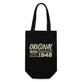 Original 1948 Retro Birthday Gift Born in 1948 - Gift Bag for Bottles - black - Front