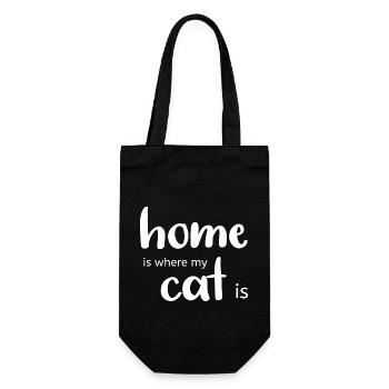 La maison est là où se trouve mon chat - Sac à bouteille - noir - Devant