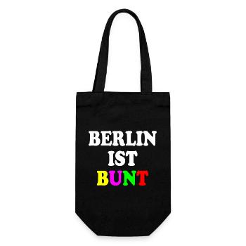 Berlin ist bunt - Geschenkbeutel für Flaschen - Schwarz - Vorne