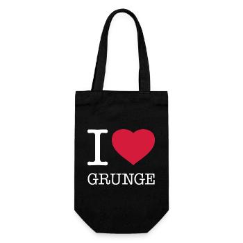 I LOVE GRUNGE - Gift Bag for Bottles - black - Front