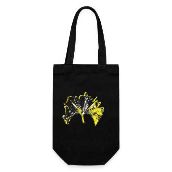 Ginko Schwarz Gelb Heilung Universalkraefte - Geschenkbeutel für Flaschen - Schwarz - Vorne