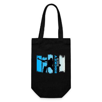 hockey I gardien de but bleu grunge hockey sur gazon - Sac à bouteille - noir - Devant