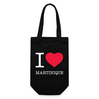 I LOVE MARTINIQUE - Gift Bag for Bottles - black - Front