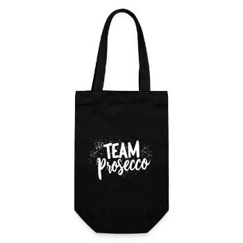 Team Prosecco! - Gift Bag for Bottles - black - Front
