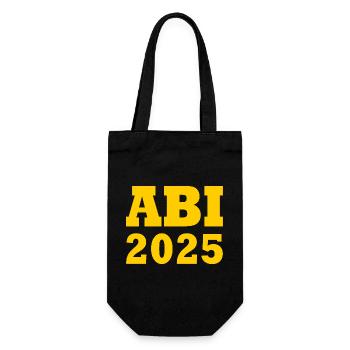 Abi 2025 - Geschenkbeutel für Flaschen - Schwarz - Vorne